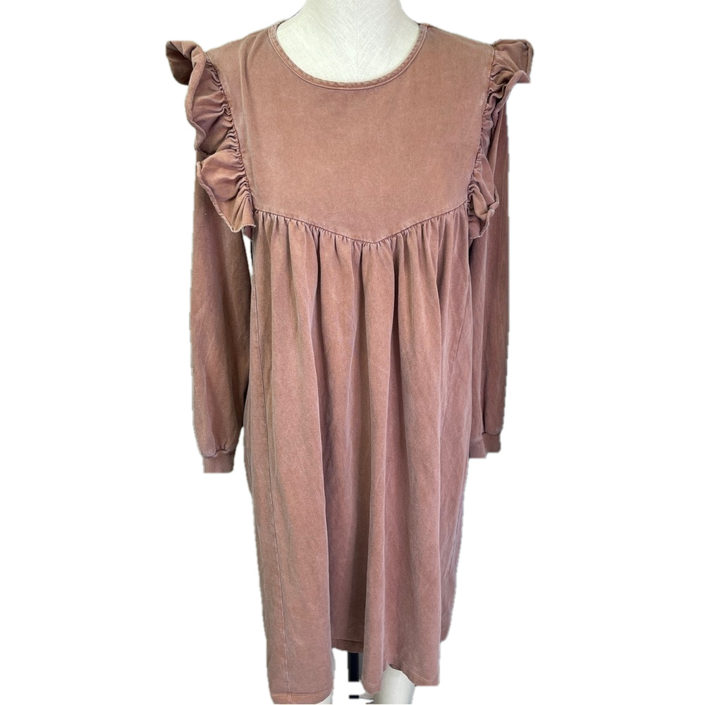 People of Leisure Hannah Dress Saddle Brown Small - Picture 2 of 12